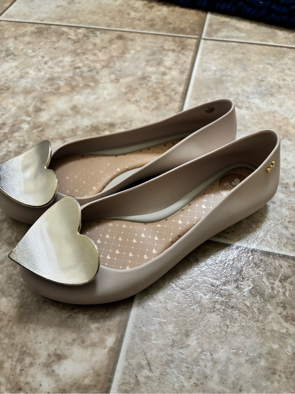 ZOXY Women’s Nude Heart Ballet Flats